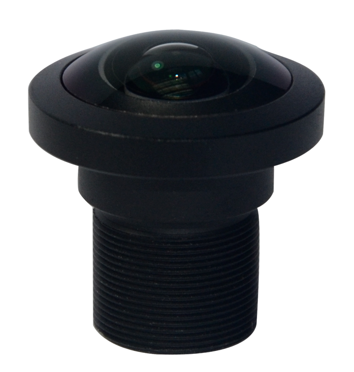 FOCtek M12-0.85IR(4MP)-F0.85mm  1/3" 0.85mm Fisheye Type F2.3 Fixed Iris M12 Mount (S-Mount) Lens, IR Corrected, 4 Megapixel Rated