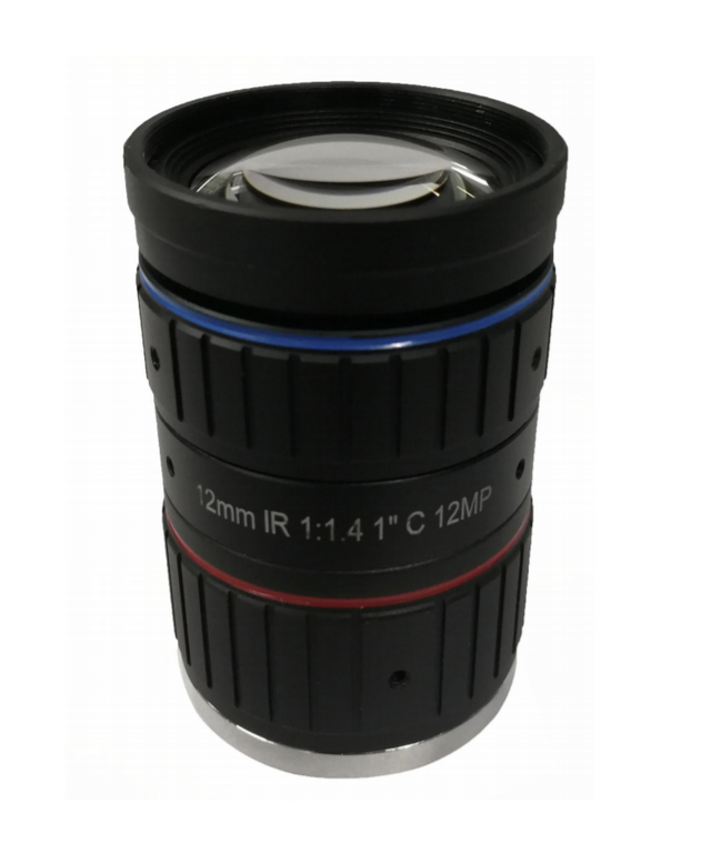 FOCtek C-M12IR(12MP)-1F14 1" 12mm F1.4 Manual Iris & Focus C-Mount Lens, IR Corrected, 12 Megapixel Rated (4K)