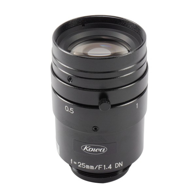 Kowa LM25JC5M-IR 2/3" 25mm F1.4 Manual Iris C-Mount Lens, 5 Megapixel Rated, IR Corrected