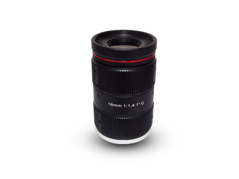 FOCtek C-M16(12MP)-1F14 1.1" 16mm F1.4 Manual Iris & Focus C-Mount Lens, 12 MP Rated, Designed For Long Distance Imaging