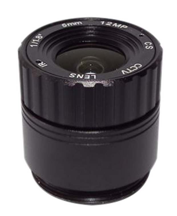 FOCtek CS-5IR(12MP) 1/1.8" 5mm F1.8 Fixed Iris & Focus CS-Mount Lens, IR Corrected, 12 MP Rated