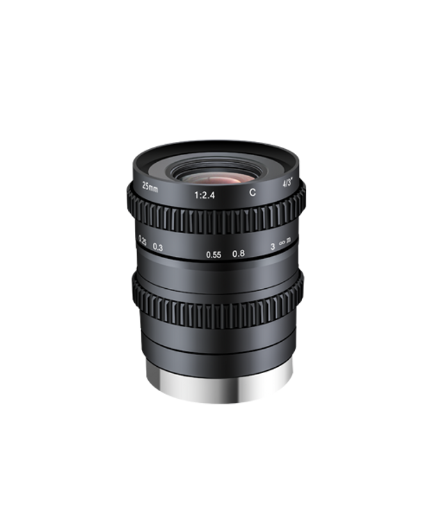 Azure Photonics AZURE-2524XF 4/3" (1.3") 25mm F2.4 Manual Iris C-Mount Lens, 45 MP Rated