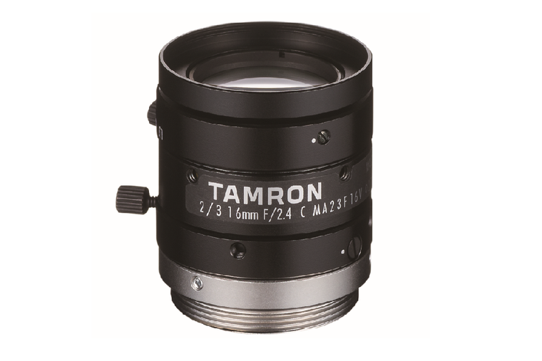 Tamron MA23F16V 2/3" 16mm F2.4 Manual Iris C-Mount Lens, Compact Design, 8 MP Rated