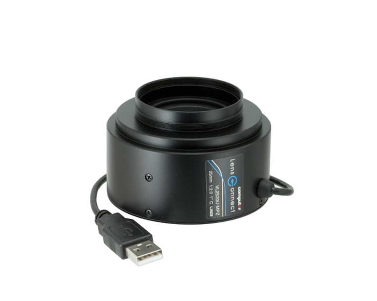 Computar VL2520U-MPZ 1" 25mm F2.0 Motorized Control C-Mount Lens, USB Interface, LensConnect Series, 20 MP Rated