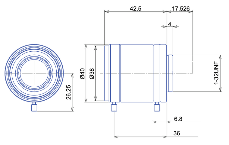 Goyo Optical GMTHR43514MCN-SWIR 1" 35mm F1.4 Manual Iris C-Mount Lens, Megapixel Rated, SWIR Type