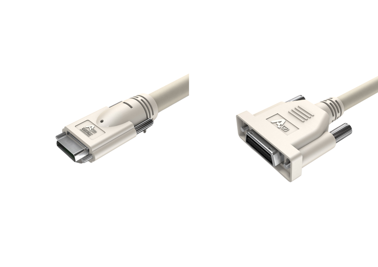 ALYSIUM A+ Series A73-4465(5) Standard Flex Camera Link Cable, Standard (MDR) Male Straight Connector to Mini (SDR) Male Straight Connector, Power over Camera Link (PoCL), 5 Meters