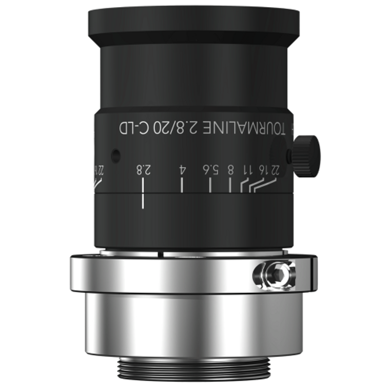 Schneider Optics 21-1107787 1.3" 20mm F2.8 Manual Iris C-Mount Lens, Broadband Coated (400-1000nm), 12 MP Rated, Designed for Long Distance