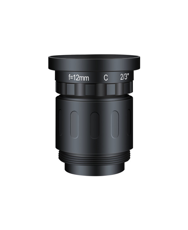 Azure Photonics AZURE-1228CM 2/3" 12mm F2.8 Fixed Iris C-Mount Lens, 8 MP Rated