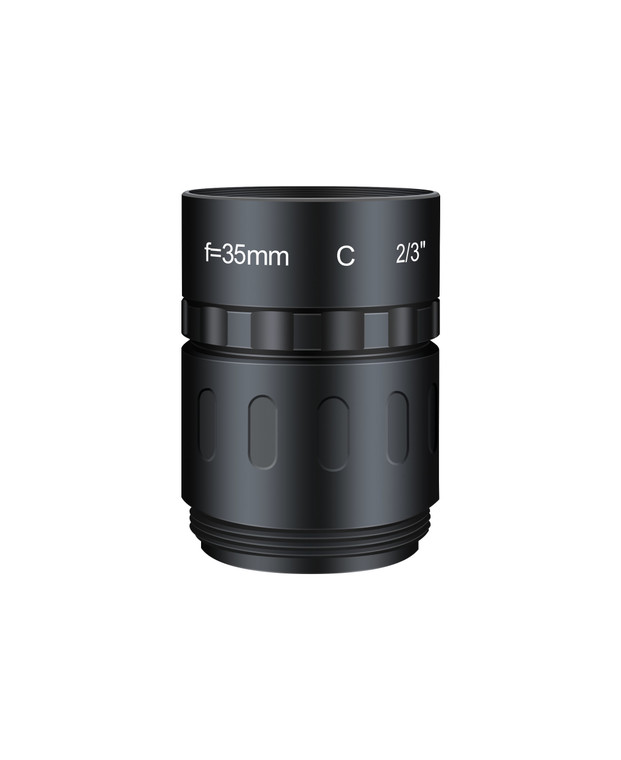 Azure Photonics AZURE-3528CM 2/3" 35mm F2.8 Fixed Iris C-Mount Lens, 8 MP Rated