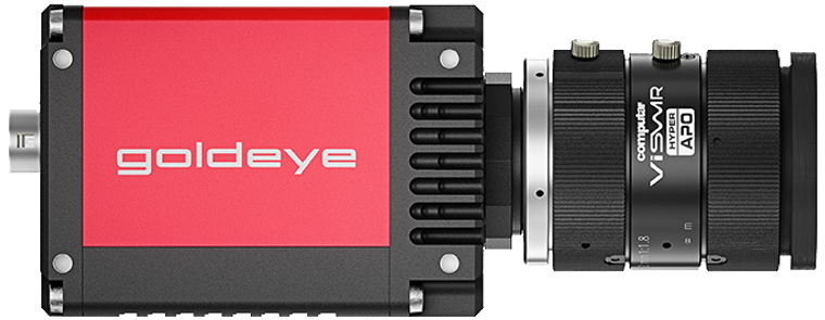 Allied Vision Goldeye SWIR G-130 VSWIR TEC 1 1/2" InGaAs (Sony IMX990 SenSWIR) Visible-SWIR Camera, 1.3 MP (1280 x 1024), 94 fps, Global Shutter, Gige Output, Thermoelectric Cooling