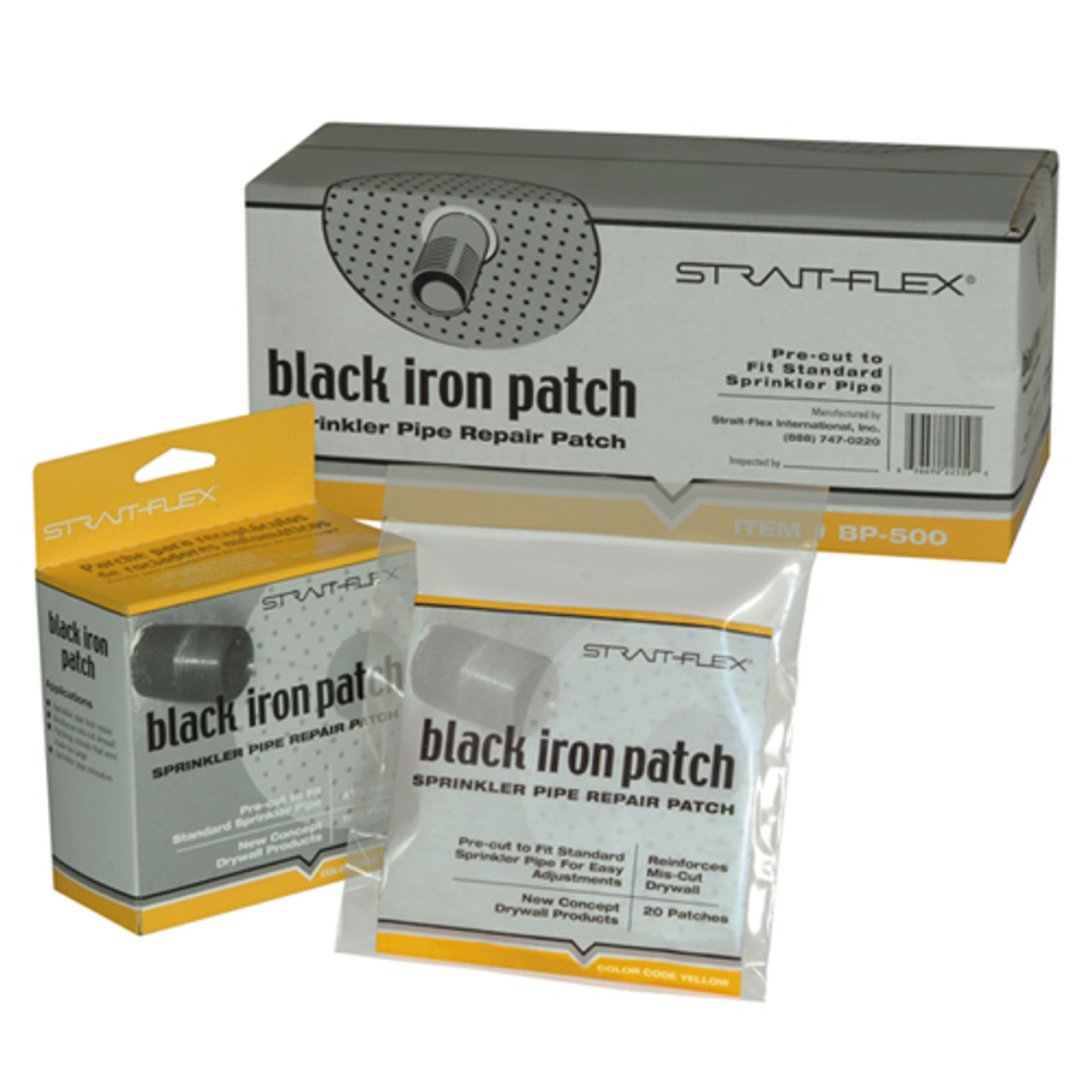 StraitFlex Black Iron Patch/Sprinkler Pipe Patch - Bag of 20 (STRA-BP-20PK)