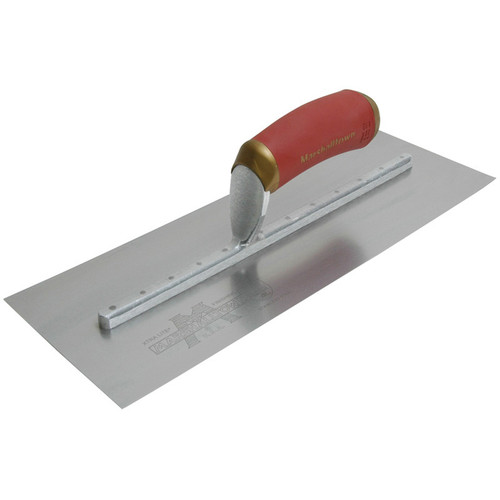 Marshalltown 12 X 4 PermaShape Carbon Steel Finishing Trowel w/Curved DuraSoft Handle (MARS-PB62D)