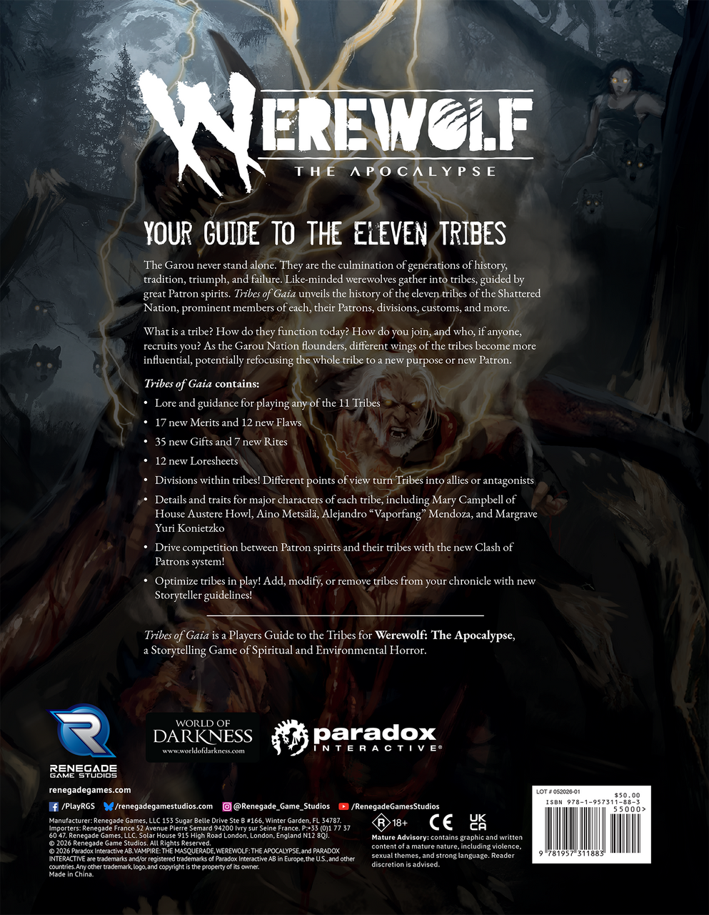 Werewolf: The Apocalypse 5th Edition Roleplaying Game Tribes of Gaia