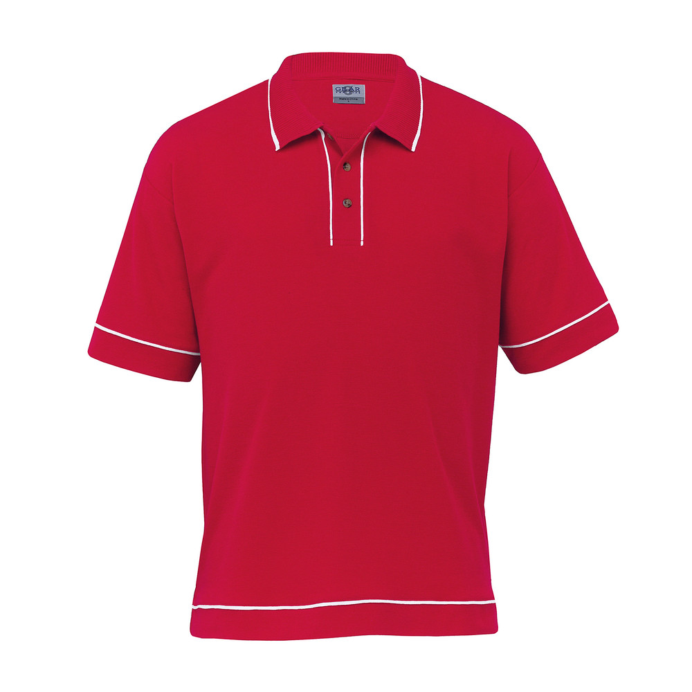 Gear For Life ORWP Mens Retro Waffle Polo | Available Colours: Red/White