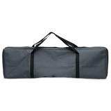 A grey carry bag with black straps, suitable for transporting the Lungo Tavolo Table. It features a zip closure. A grey carry bag with black straps, suitable for transporting the Lungo Tavolo Table. It features a zip closure.