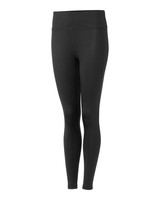 Black active leggings with a high waistband, featuring a logo. Designed for comfort and movement. Black active leggings with a high waistband, featuring a logo. Designed for comfort and movement.