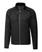 A black full zip jacket featuring a zippered chest pocket and a logo on the upper left side. A black full zip jacket featuring a zippered chest pocket and a logo on the upper left side.
