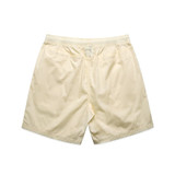 Cream-coloured beach shorts featuring an elastic waistband and a simple design. Includes a logo. Cream-coloured beach shorts featuring an elastic waistband and a simple design. Includes a logo.