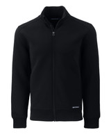 A black full zip jacket featuring a high collar and logo, designed for men. Suitable for various outdoor activities. A black full zip jacket featuring a high collar and logo, designed for men. Suitable for various outdoor activities.