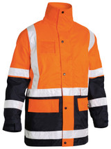 Bisley Workwear Orange/Navy Taped 5 In 1 Rain Jacket