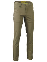 Bisley Workwear Khaki Stretch Cotton Drill Work Pants