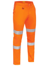 Bisley Workwear Orange Taped Biomotion Stretch Cotton Drill Work Pants