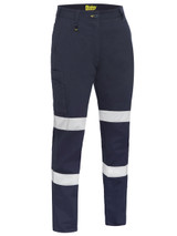 Bisley Workwear Navy Woman's Taped Stretch Cotton Drill Cargo Pants