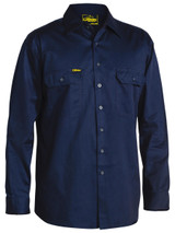 Bisley Workwear Navy Cool Lightweight Drill Shirt