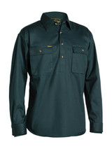 Bisley Workwear Bottle Closed Front Cotton Drill Shirt