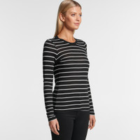 AS Colour 4027 Womens Wo's Fine Stripe (L/s) Tee - Available in 2 Colours