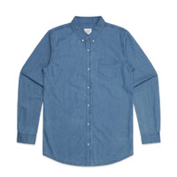 AS Colour 5409 Mens Blue Denim Shirt | Available Colours: 
Denim-blue