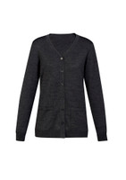 Biz Care CK045LC Womens Button Front Cardigan | Available Colours: Charcoal, Navy