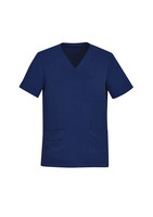 Biz Care CST945MS Mens Avery V-Neck Scrub Top | Available Colours: Midnight Navy, Charcoal, Black, Teal, Electric Blue, Navy