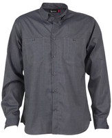 Mens Long Sleeve Shirt with Twin Pockets & Contrast Stitch