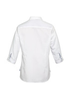Biz Corporates 41821 Womens Herne Bay 3/4 Sleeve Shirt | Available Colours: White/Turkish Blue, White/Purple Reign