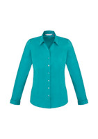 Biz Collection S770LL Ladies Monaco Long Sleeve Shirt | Available Colours: Electric Blue, White, Ink, Black, Cyan, Platinum, Teal, Cherry