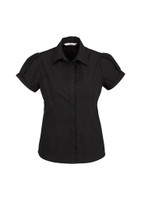 Biz Collection S121LS Ladies Berlin Short Sleeve Shirt | Available Colours: Graphite Stripe, White, Blue Stripe, Black