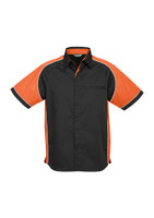 Biz Collection S10112 Mens Nitro Shirt | Available Colours: Black/Red/White, Black/Grey/White, Navy/Grey/White, Black/Purple/White, Black/Royal/White, Black/Green/White, Black/Orange/White
