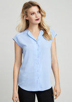Biz Collection S013LS Ladies Lily Blouse | Available Colours Ink, Black, White, Ice Blue, Amethyst