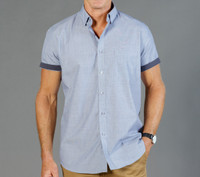 End On End Mens Short Sleeve Casual Slim Fit Shirt