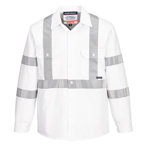 Portwest Workwear Taped Night Cotton Drill Shirt Available in 1 Colour