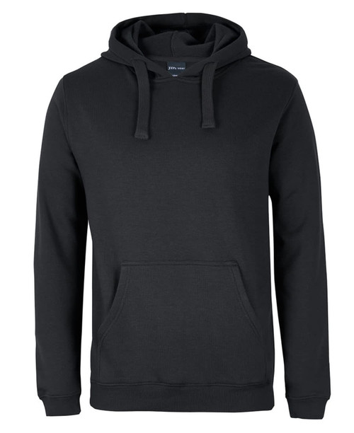 A dark green hoodie featuring a front pocket and drawstring hood. It has a logo on the label. A dark green hoodie featuring a front pocket and drawstring hood. It has a logo on the label.