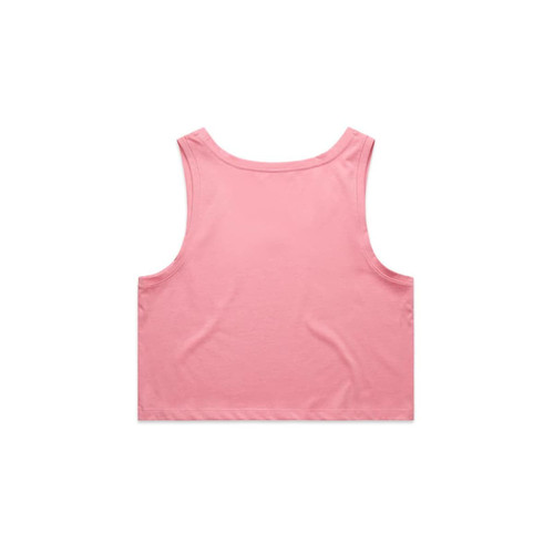 A pink crop singlet with a simple design and no visible logos or branding.