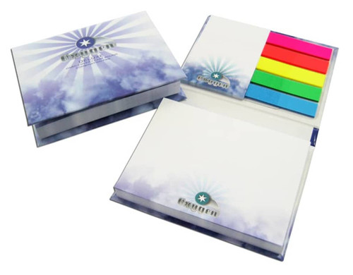 A notebook with a colourful cover featuring five film markers in pink, orange, yellow, green, and blue. A notebook with a colourful cover featuring five film markers in pink, orange, yellow, green, and blue.