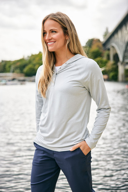Cutter & Buck Coastline Epic Comfort Recycled Womens Hooded Shirt Available in 8 Colours Cutter & Buck Coastline Epic Comfort Recycled Womens Hooded Shirt Available in 8 Colours