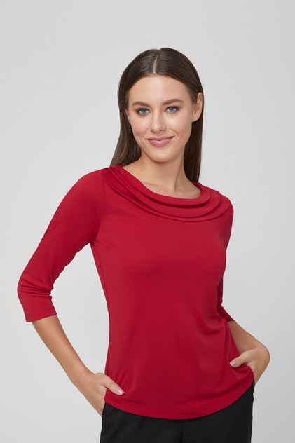 EVA KNIT 2226 Cowl neck designed womens corporate top