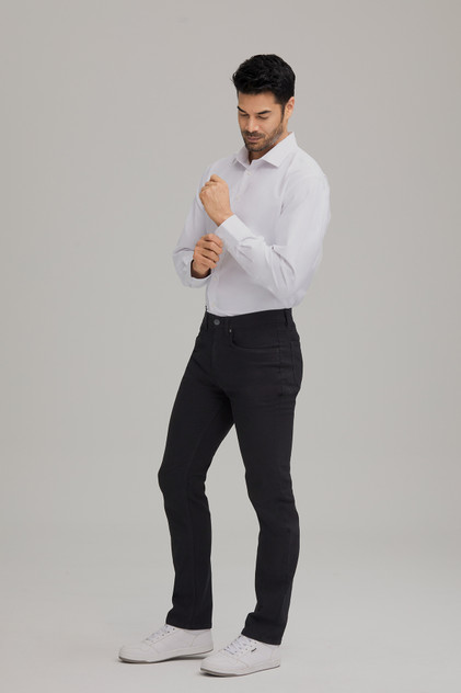 City Collection Corporate Uniforms denim pant in black colour