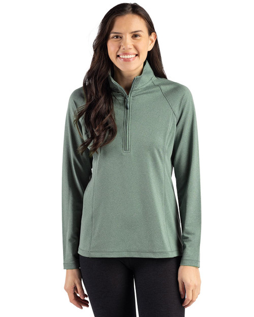 LQK00093 Bottle Green Heather - PRO front