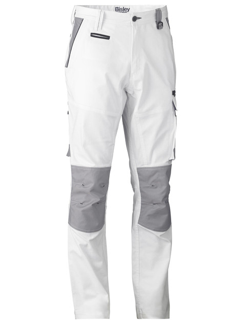 Bisley Workwear White Painters Contrast Cargo Pants