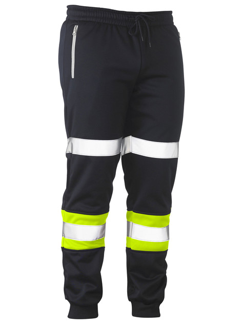 Bisley Workwear Yellow/Navy Taped Biomotion Track Pants